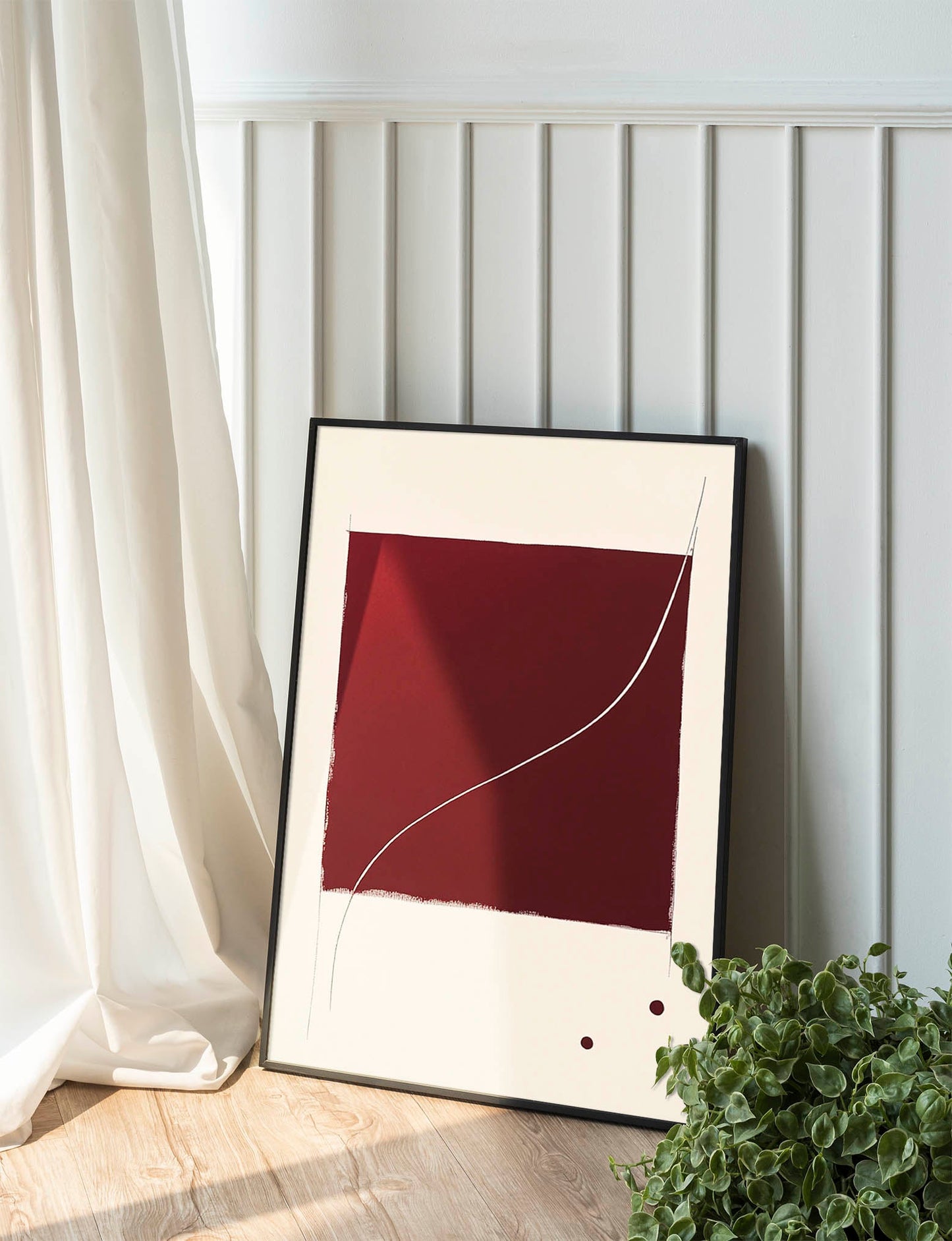 Minimal Burgundy Abstract