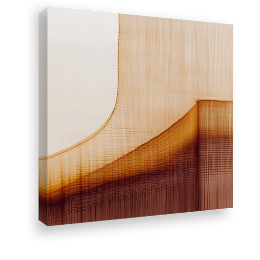 Serene Flow: Abstract Brown and Beige Gradient Art