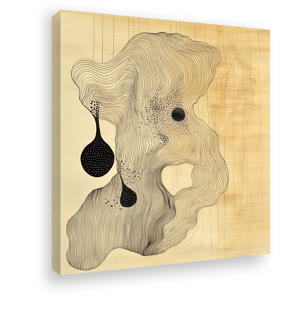 Oceanic Whispers: Abstract Wood Carving Art