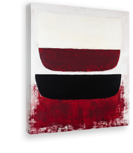 Red, White, and Black: A Minimalist Geometric Composition