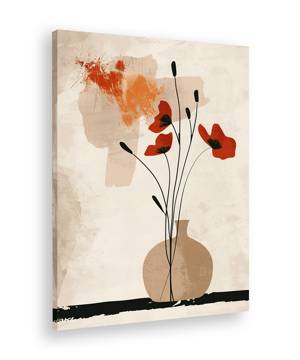 Warli Poppies Abstraction