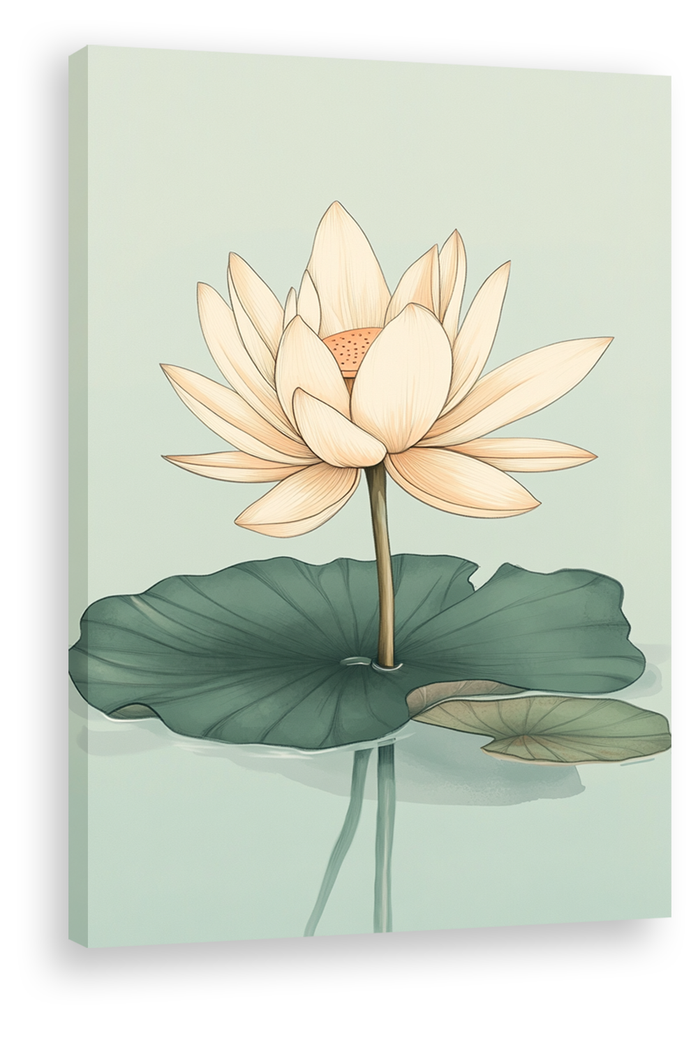 Lotus Harmony: Minimalist Lotus on Water